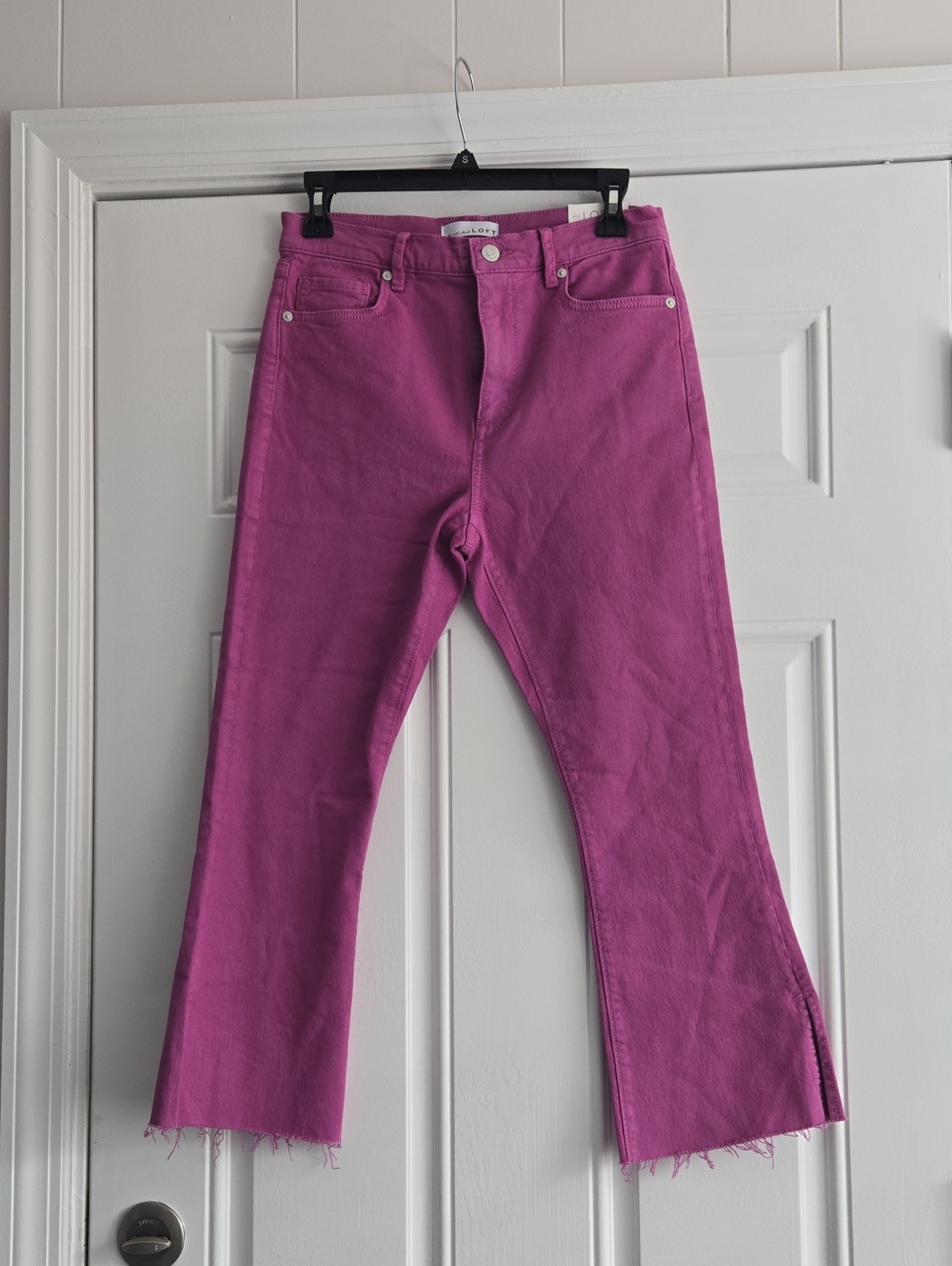 LOFT Magenta Flare Jeans 27P